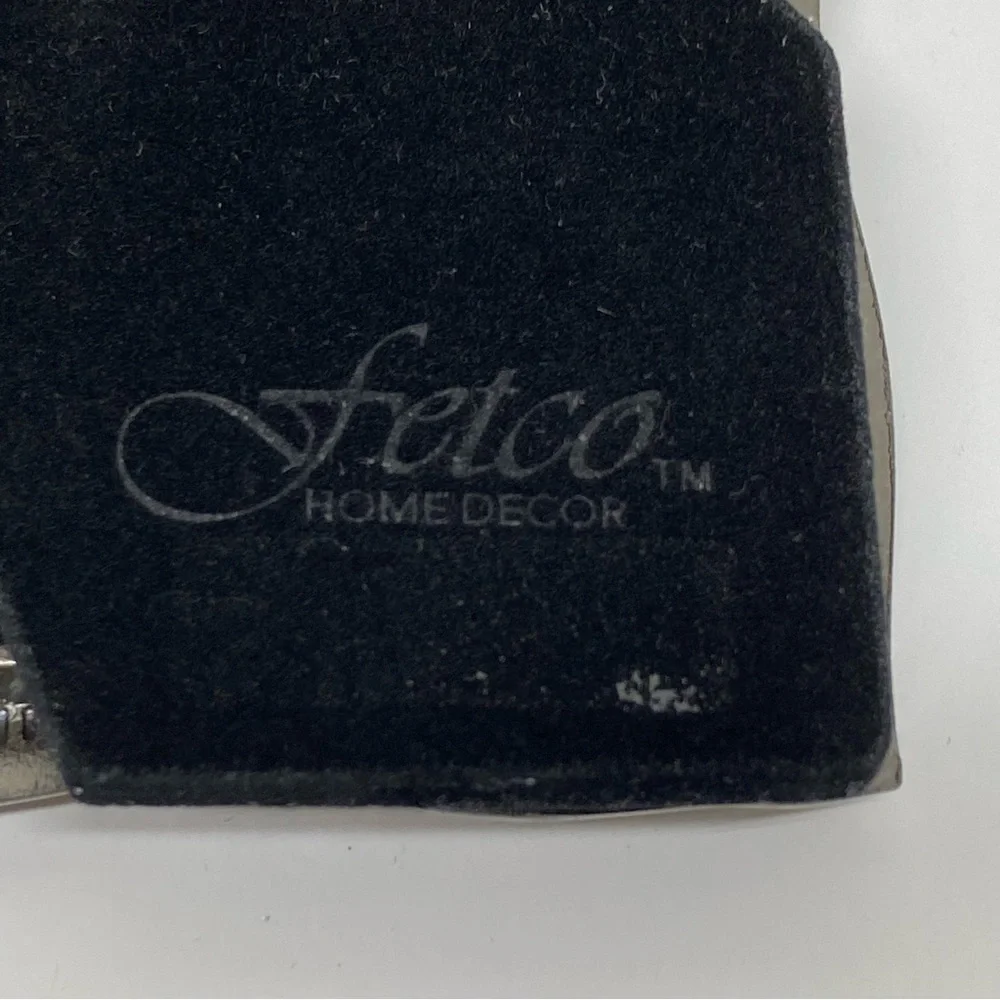 Fetco Photo Frame Brushed Silver Finish For a 4X6 Picture Curve & Beaded Around